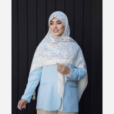 روسری مهندسی منگوله دار سی اسکارف (c scarf) طرح و نقش برج