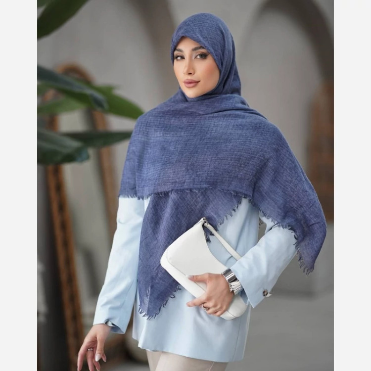 روسری پائیزه نخ کتان وارداتی