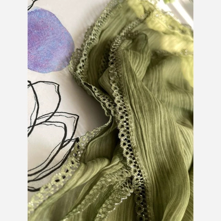 روسری حریر وارداتی ( دور گان) مزونی