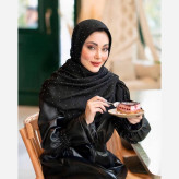 روسری نخی اعلاء وارداتی طرح نگین بارانی