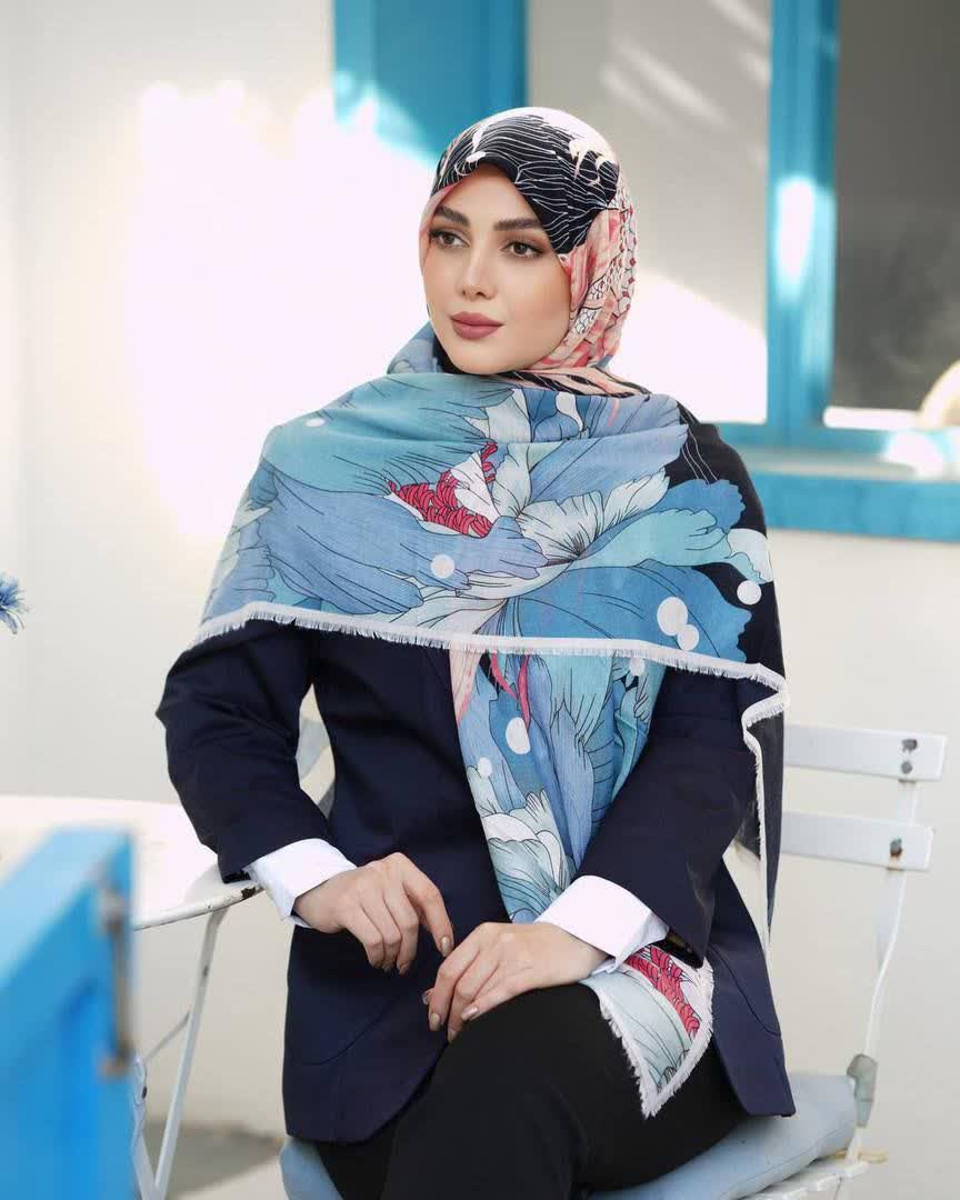 روسری نخ سی اسکارف دور ریش