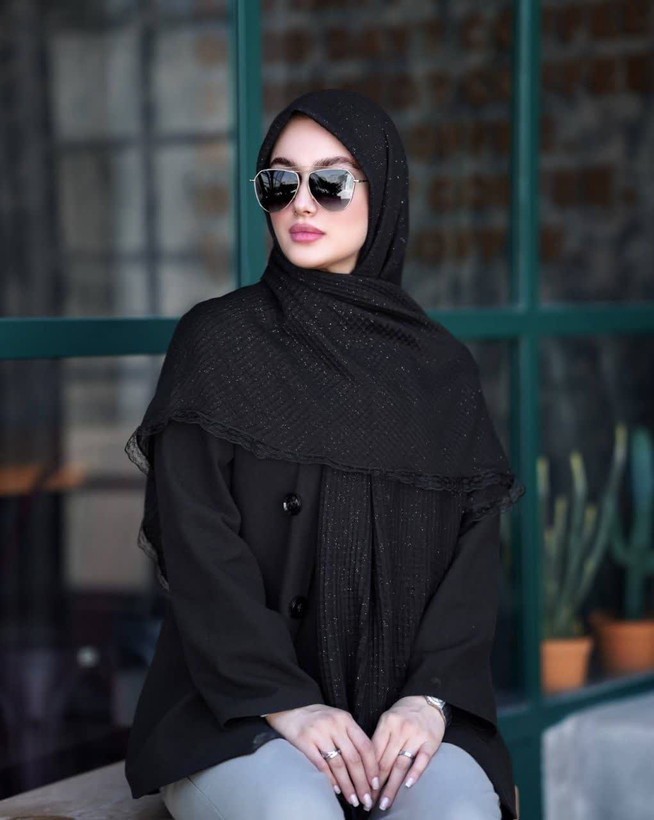 روسری نخ پلیسه دوردانتل اکلیلی