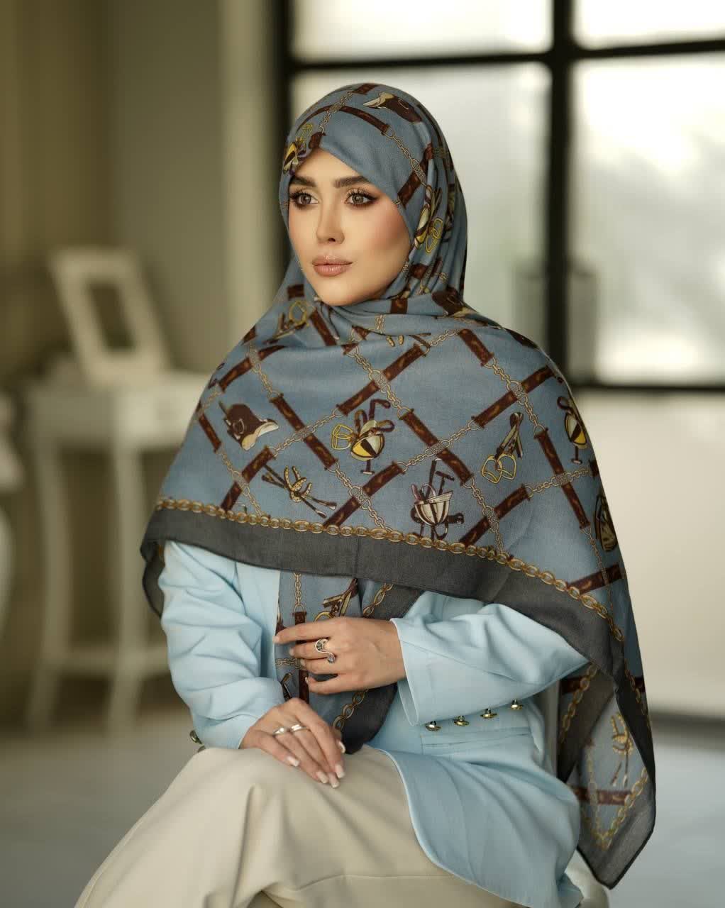 روسری نخ اعلاء دور چرخ دوز